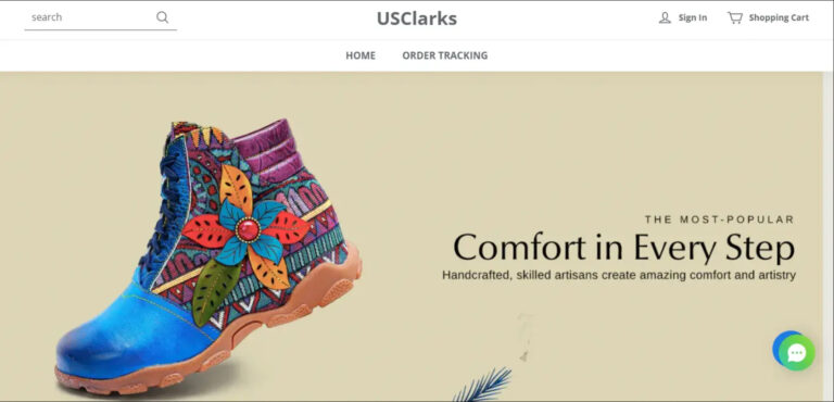 An Image of the UsClarks Website